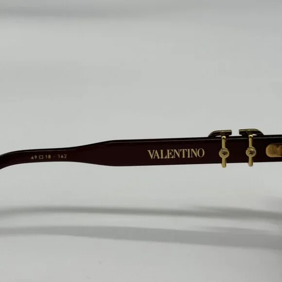 NEW V-GOLDCUT VLS-114B VALENTINO SUNGLASSES BORDEAUX CAT EYE  display picture 1